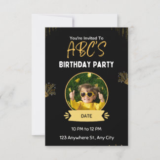 Custom Birthday Invitation with Photo