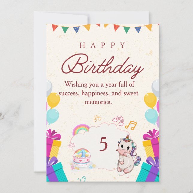 Custom Birthday Invitations | Personalised Party  (Front)