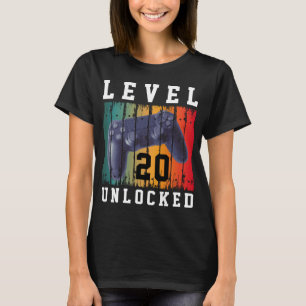 Custom Birthday Level Age Unlocked Video Gamer T-Shirt