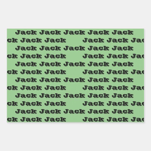 Custom Birthday Name Wrapping Paper Sheet (Front)