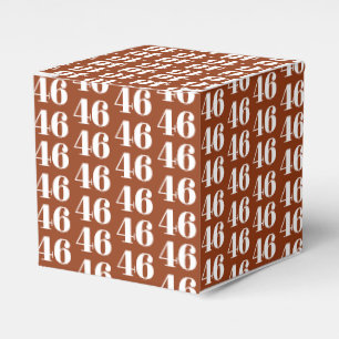 Custom birthday number Gift Box rust cinnamon