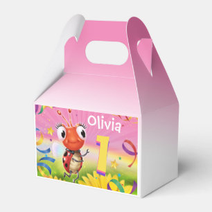 Custom Birthday Party box girl 1 yr Lil’ Ladybug