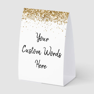 Custom Birthday Party Customized White Black Gold