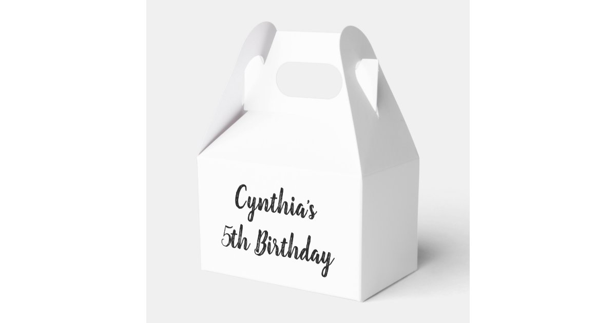 Custom Birthday Party Favour Boxes Zazzle