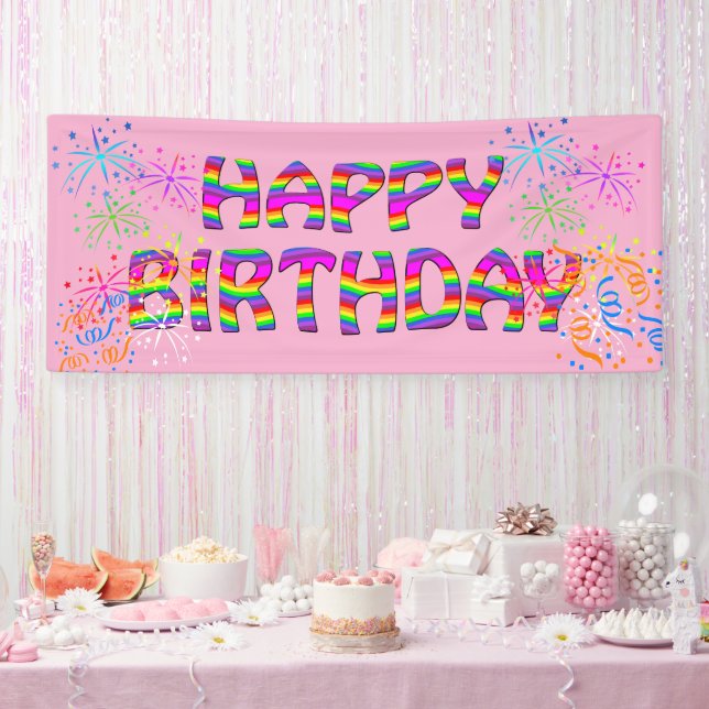 Custom Birthday Party for Her Banner (Party)