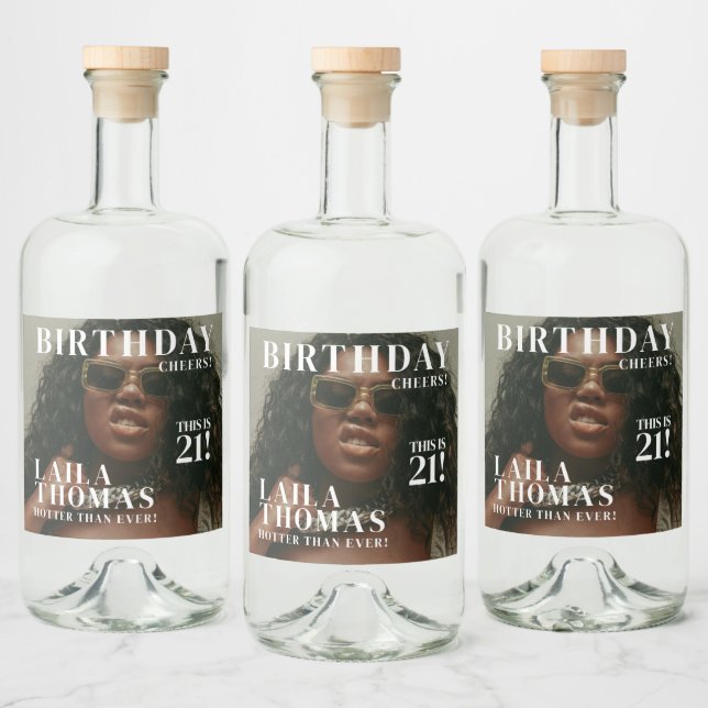 Custom Birthday Party Magazine Cover Cheers Liquor Bottle Label (Bottles)