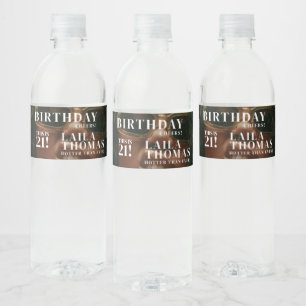 Custom Birthday Party Magazine Cover Cheers Water Bottle Label