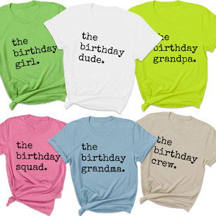 Custom Birthday Party Matching Group Vintage Cool