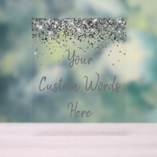 Custom Birthday Party Personalised Your Text Here  Acrylic Sign