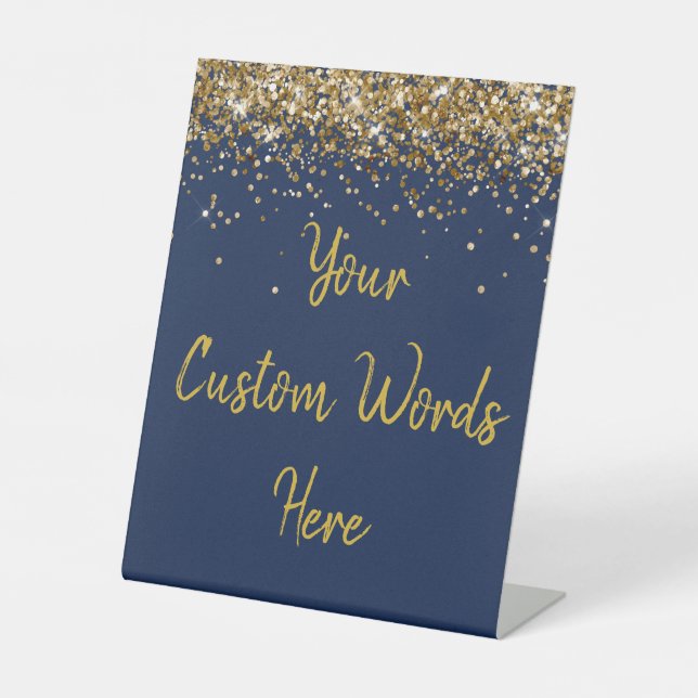 Custom Birthday Party Personalised Your Text Here  Pedestal Sign (Front)