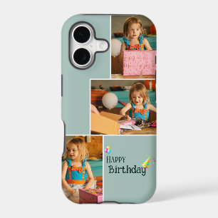 Custom Birthday Photo Collage iPhone Case