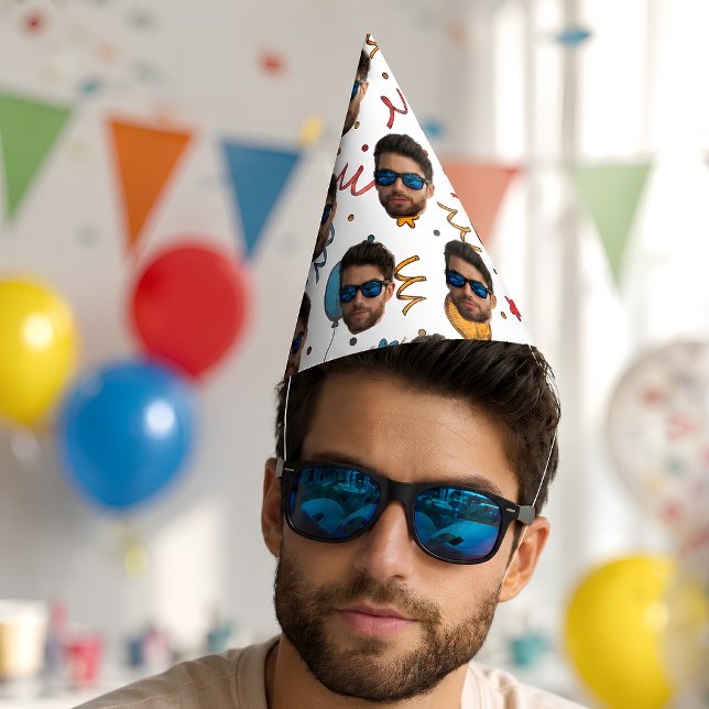 Custom Birthday, Photo, Face, Pattern, Party Decor Hat (Creator Uploaded)