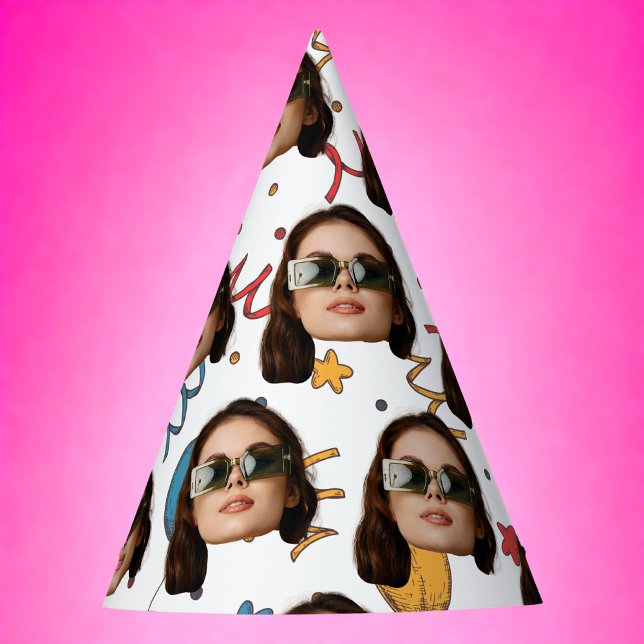 Custom Birthday, Photo, Face, Pattern, Party Decor Hat (Creator Uploaded)