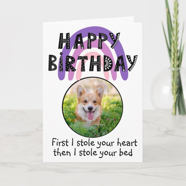 Custom birthday photo from your Welsh Corgi Card (Front)