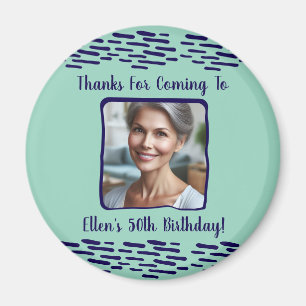 Custom Birthday Photo Name 50th Birthday Thank You Magnet