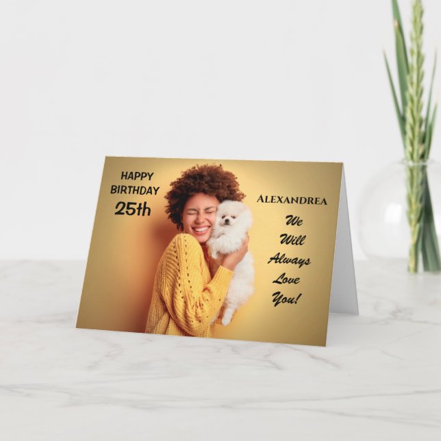 Custom Birthday Photo Personalise Card (Front)