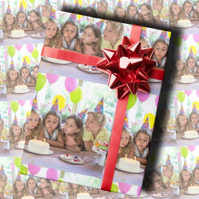 Custom Birthday Photo Wrapping Paper Sheet (Creator Uploaded)