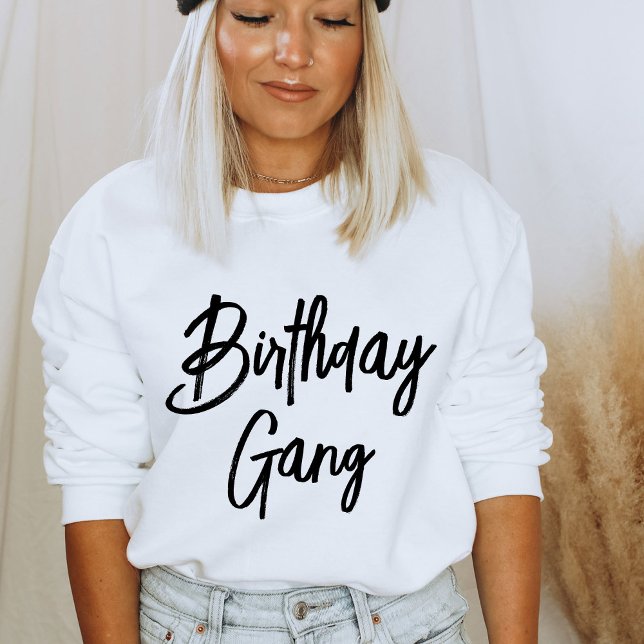 Custom Birthday Queen and Crew Squad Group Party Sweatshirt (Creator Uploaded)