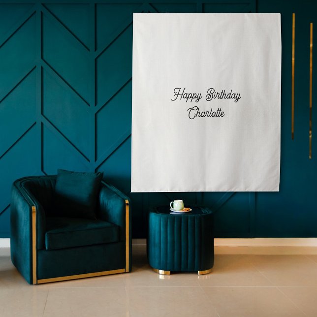 Custom Birthday Script Name Flag Fabric Banner Tapestry (Custom Birthday Script Name Flag Fabric Banner Tapestry)
