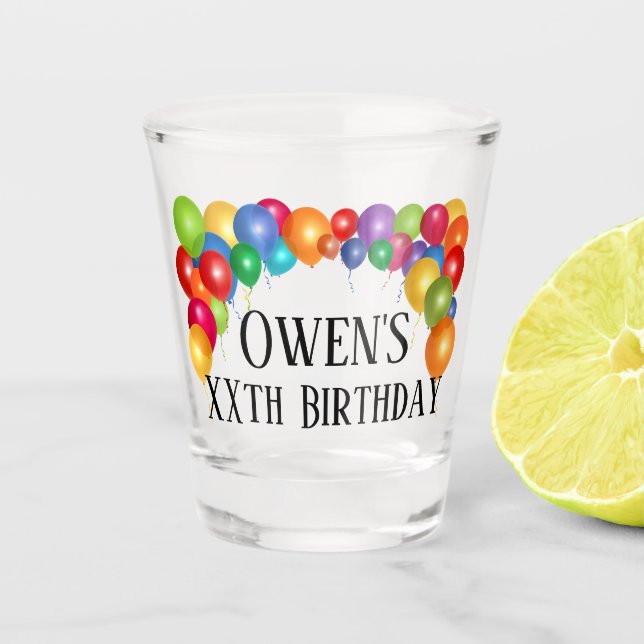 Custom Birthday Shot Glass (Front)