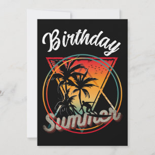 Custom Birthday Summer Party Beach Celebration Invitation