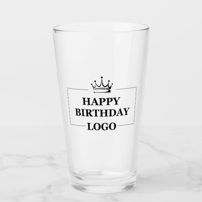Custom Birthday Template Personalise Gift Design Glass (Front)