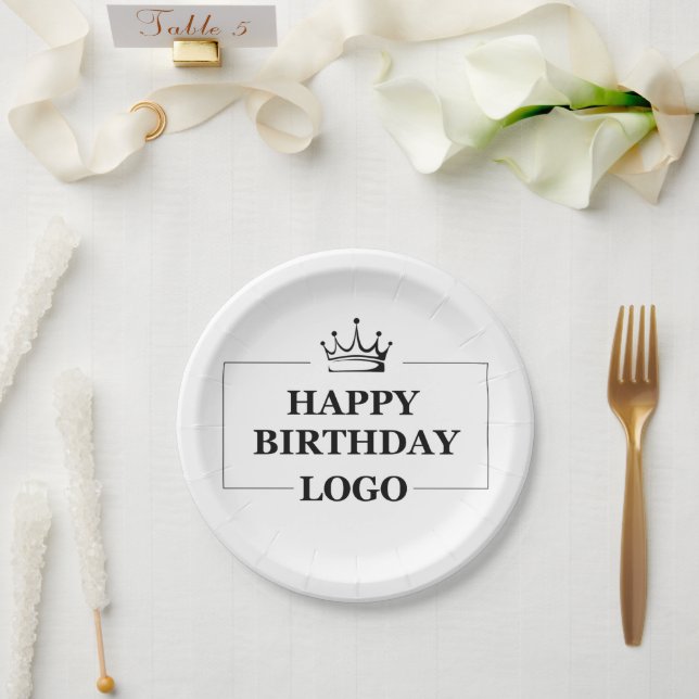 Custom Birthday Template Personalise Gift Design Paper Plate (Wedding)