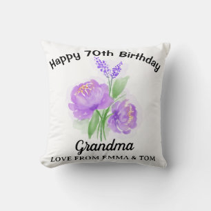 Custom Birthday Throw Pillow