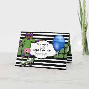 Custom Birthday w/Skateboarder Card