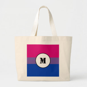 Custom bisexuality flag Drawstring  Large Tote Bag