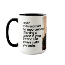 Custom Black 15 oz Ringer Mug Smile77 By ZAZZ_IT