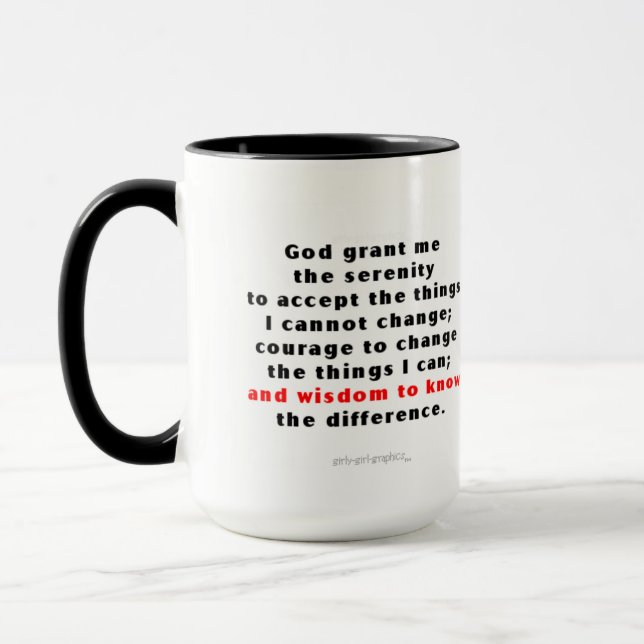 Custom Black 15 oz Ringer Wisdom Mug ZAZZ_IT (Left)