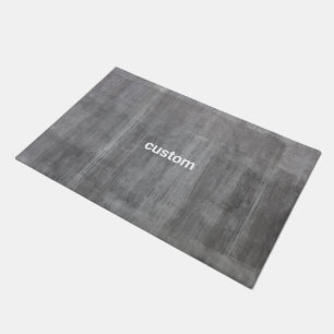 custom black abstract doormat
