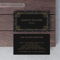 Custom Black And Gold Brown Floral Monogram