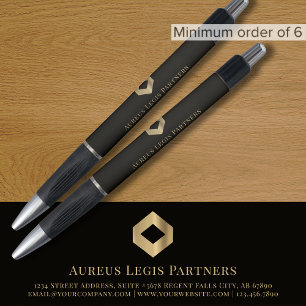 Custom Black and Gold Pen with Logo