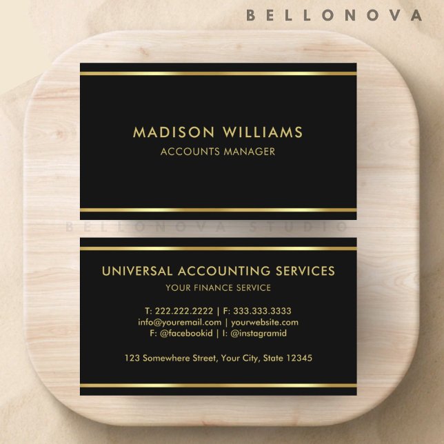Custom Black and Gold Premium Professional Business Card (Custom Black and Gold Premium Professional Business Card)