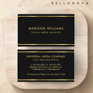 Custom Black and Gold Premium Professional Business Card