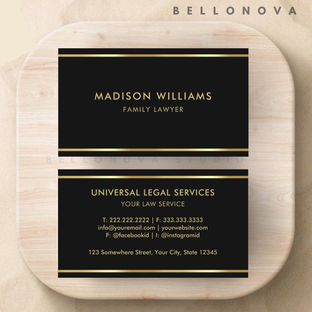 Custom Black and Gold Premium Professional Business Card (Custom Black and Gold Premium Professional Business Card)