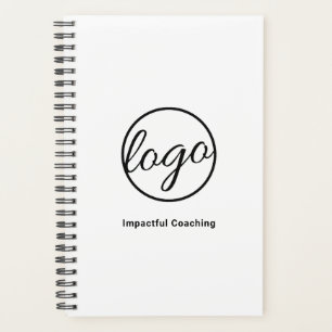 Custom Black and White Business Logo Planner