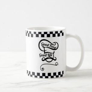 Custom Black and White Chef Kitchen Coffee Mug
