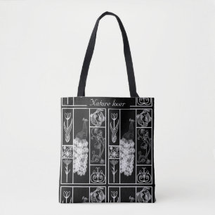 Custom black and white elegant bag nature