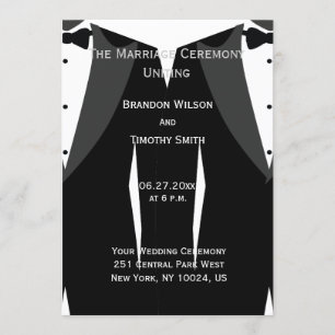 Custom Black And White Gay Wedding Programs Programme