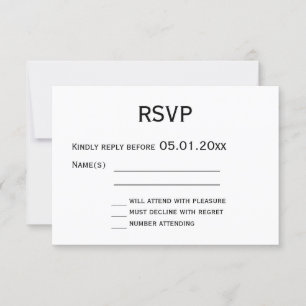 Custom Black And White Gay Wedding RSVP Cards