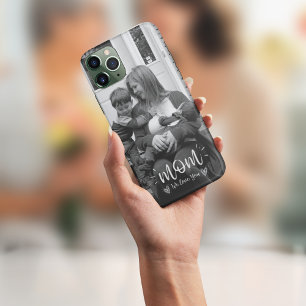 Custom black and white mother's photo iPhone Case