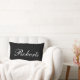 Custom Black and White Name Throw Pillow (Couch)