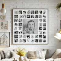 Custom Black And White Photo Collage Personalised