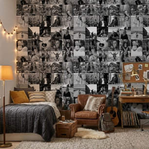 Custom Black and White Photo Memories Motivational Wallpaper