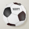 Custom Black and White Soccer Ball Pillow