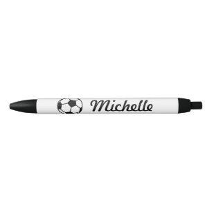 Custom black and white soccer ball sports pens