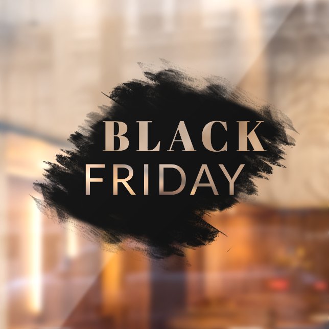 Custom Black Brush Frame Black Friday Store Window Cling (Sheet 2)